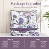 Dintszyayue King Size Quilts Purple, 3 Pieces Boho Floral Bedspread