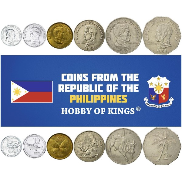 6 Coin Set from Philippines | 5 10 25 50