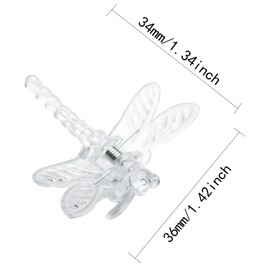 Pro Bamboo Kitchen 50PCS Plastic Plant Orchid Clips Dragonfly Clear Vine Holding Clips Gardening Styling Support Clips Garden Plant Support Clips for Orchids Tomatoes Cucumbers Flowers Vine Clips