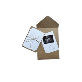 Karte Schwangerschaftsverkündung | mit Pocketfoldumschlag | Schwangerschaft verkünden | Du wirst Oma, Opa, Tante, Papa... (Herz, Ihr werdet Oma & Opa)