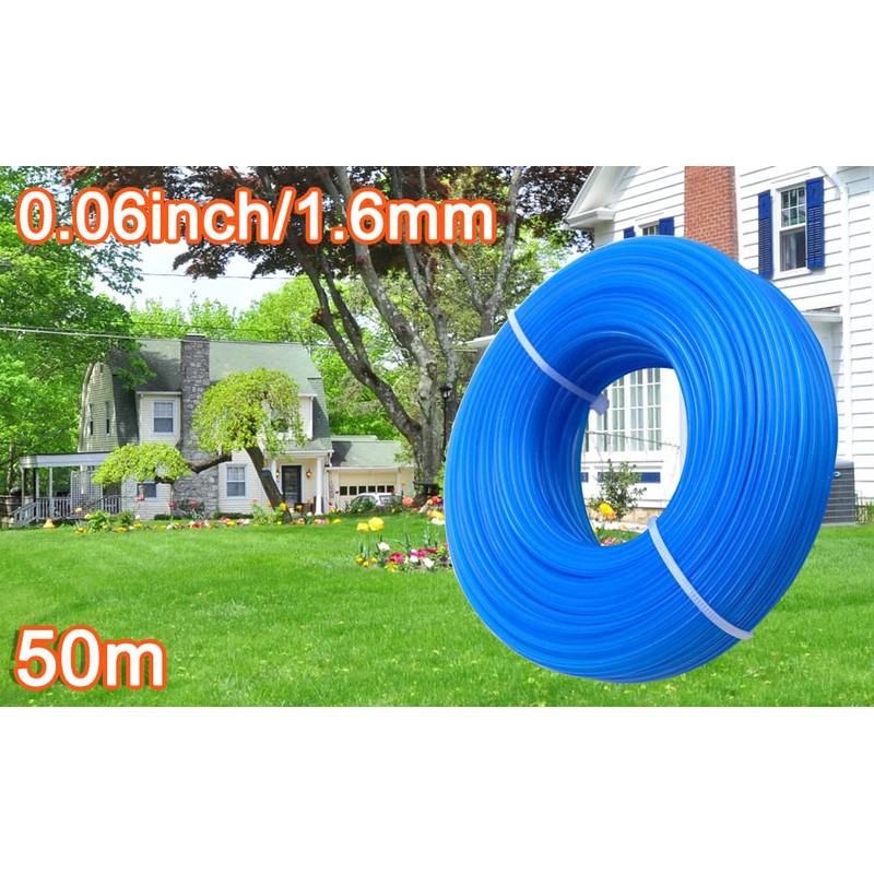 Zeqeey Diameter 1.6mm Round Nylon Grass Trimmer Line 50m Grass