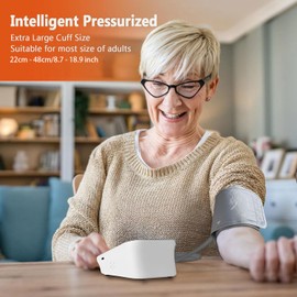 Blood Pressure Monitors CE Approved UK, Monitor Upper Arm for Home Use Machine with BP Cuff LED Backlight Display Heart Rate Detection 2x120 Records,Cuff 8.7-18.9 Inches (2)