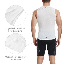 Santic Men's Workout Tank Top Casual Soft Sleeveless Gym Muscle Shirts Bodybuilding Tee Undershirt
