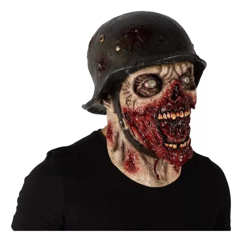 Máscara Zombie 1945 Soldado Guerra Halloween Terror Multicolor