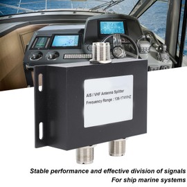 2-Way VHF AIS Antenna Splitter 136 to 174MHz 100W Power Splitter for Marine Systems