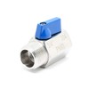 QiiMii SS304 New 3/4" Stainless Mini Ball Valve BSPT Famale
