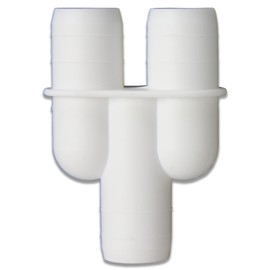 2-Way Vertical Connector Male for Condensate Hose Diameter 16 mm, e.g. for Air Conditioning Systems