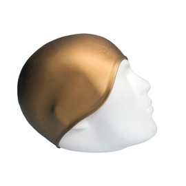 escualo Gorra para Natacion Unisex Adulto Modelo Sparta (Silicon) Impermeable, Unitalla, Color Oro