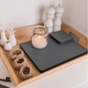 Sets of 4 Slate Grey Recycled Leather Placemats (28cm x