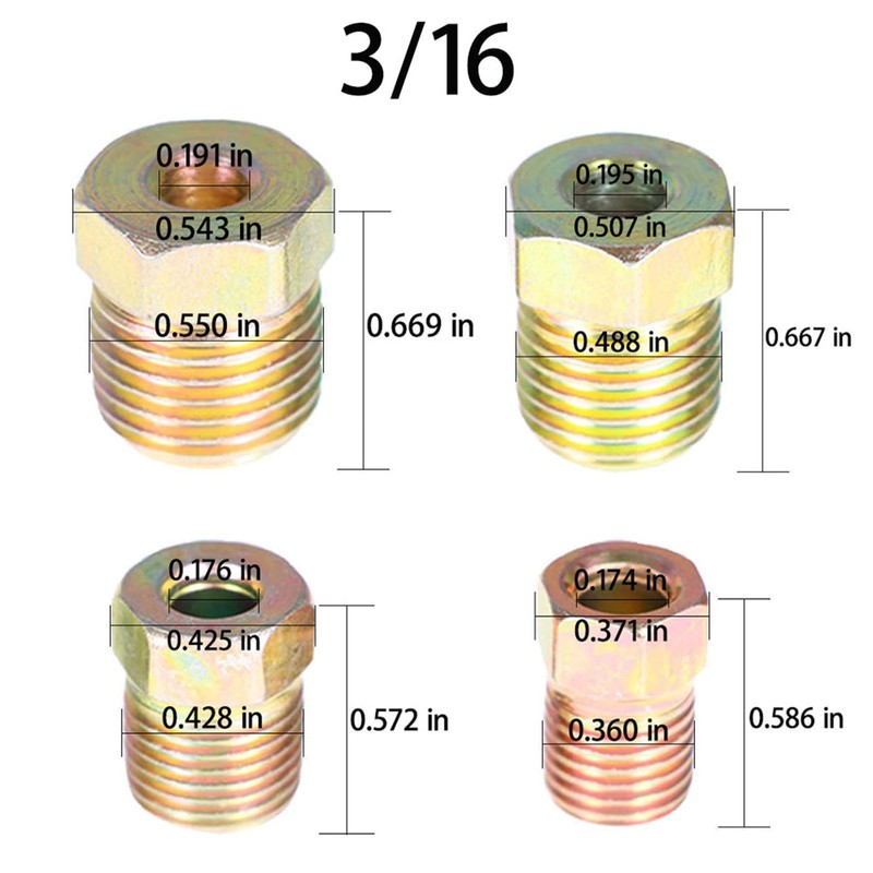 WFLNHB 25 Ft. 1/4 and 3/16 Zinc-Coated Brake Line Tubing