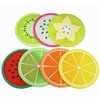 3.5” Colorful Non Slip Silicone Coasters - Non Scratch Drink