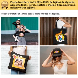 TransOurDream - Marca de confianza.Papel de Transferencia Para oscuro Camiseta 3.0 (8.5x11’’ 20 Hojas) Papel Transfer Apto Para Impresora Tinta& Láser Fácil de Usar, Perfecto para Fiesta. (MX-D3-20)