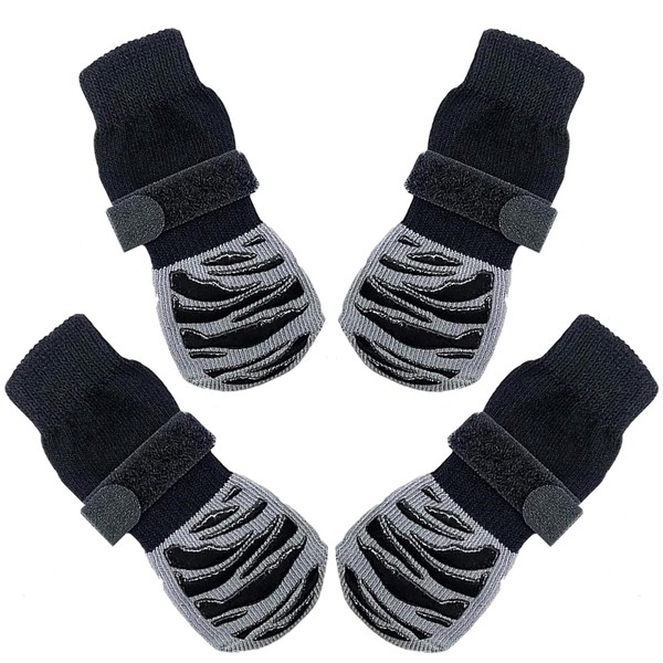 AMOMYDOG Dog Socks, 2 Pairs Non-Slip Socks for Dogs and