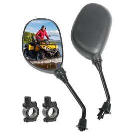 RACOONA ATV Mirrors,Motorcycle Mirror,ATV Rear View Mirror,Car Accessories 360 Degrees Ball-Type ATV Side Rear View Mirror with 7/8" Handle Bar Mount Clamp,Fit for Scooter Moped Polaris Dirt Bikes