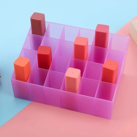 ZJchao Lipstick Organizer, Lipstick Holder 24 Grids Lipstick Holder Lip Gloss Organizer Cosmetic Organizer Makeup Storage for Lipstick And Makeup Tool Stably (Purple)