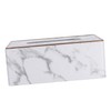 WOONEKY Luxury Marble Pattern Tissue Holder Modern Napkin Organizer for