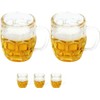 5Pcs Mini Beer Cups, Realistic Resin Dollhouse Barware for DIY
