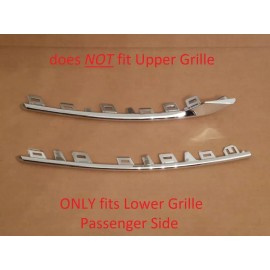 Aftermarket 2pc 2014-2017 ODYSSEY Front Bumper Lower Fog Grille PASSENGER Chrome Trim NEW