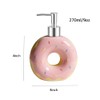123Arts Doughnut Soap Dispenser Lotion Bottle Ceramic Liquid Dispenser for