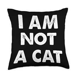 I Am Not A Cat Viral Designs I Am Not A Cat Shirt Kitten Filter Throw Pillow, 18x18, Multicolor