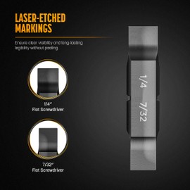 Galvanox Flat 1/4" - 7/32" Double Sided Replacement Bits for Leatherman Multi-tools (4 Pack)