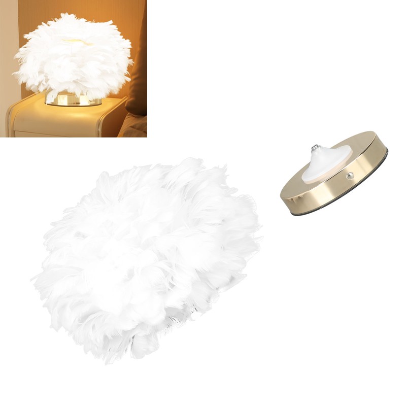 Feather Table Lamp USB Type C 5V Touch Control Stepless