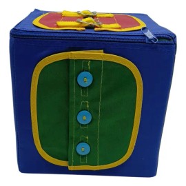 Cubo Montessori De 20x20 Cm, De Lona, Material Didáctico.                                                                                             