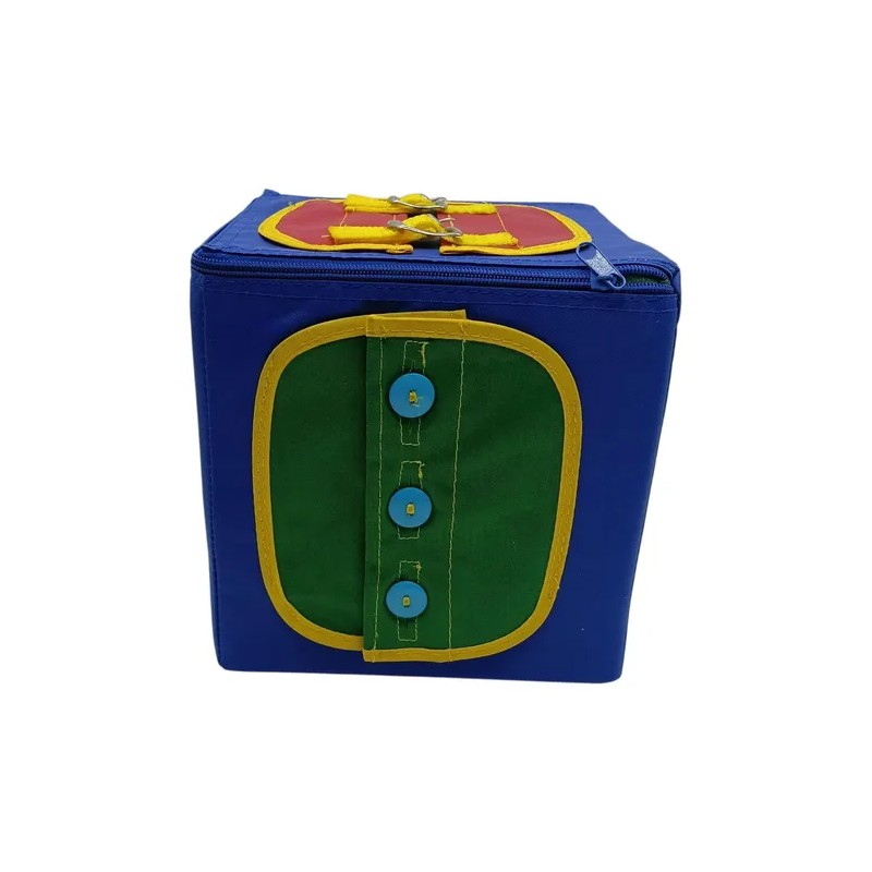 Cubo Montessori De 20x20 Cm, De Lona, Material Didáctico.