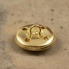 NUOBESTY 50pcs Metal Button Set Golden Brass Round Buttons for