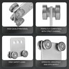 2Pcs 4 Wheel Trolley Assembly Rollers Four Bearing Trolley Assembly