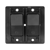 Leisure LED Modern Double SPST On-Off Switch with Bezel, 12-Volt,