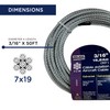 Galvanized Steel Cable – 3/16 in x 50 FT 7X19