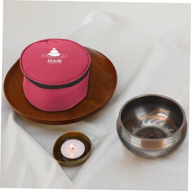 Toyvian Crystal Bowl Storage Bag Bowl Bag Singing Bowl Protector Case Buddhist Bowl Case Singing Bowl Storage Bag Small Case Small Storage Bag Protective Case Cloth Travel Zipper