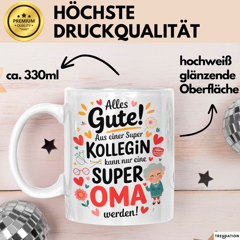 Oma Tasse Geschenkidee Beste Kollegin Oma Geschenk (Weiß)