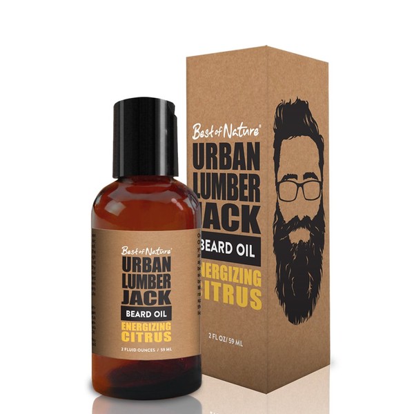 Urban Lumberjack Beard Oil & Conditioner, Energizing Citrus, All-Natural 2 oz