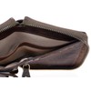 FLW Men's Small Oiled Brown Zip Around Natural Leather Wallet