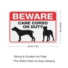 Beware Cane Corso On Duty Sign For Business 8"X12" Rust