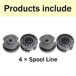 F016800569 Replacement Spools for Grass Trimmer, String Trimmer Line Φ1.65 mm, Compatible with Bosch EasyGrassCut 23, 26, 18, 18-230 Art 23/26 SL Grass Trimmer Pack of 4