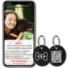 MYLUCKYTAG Stainless Steel Engraved QR Code Pet ID Tags Dog