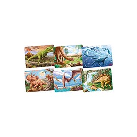Goki 57390 Dinosaur Minipuzzle No aplica Wooden puzzles, multicoloured, Único