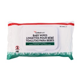 Cardinal Health 2BWSU-40 Standard Baby Wipes, Fragrance Free, 40 count (1 case of 24 paks -- total of 960 eaches)