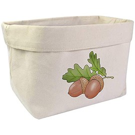 Large 'Acorns & Leaves' Canvas Organiser/Storage Bag (OR00016757)
