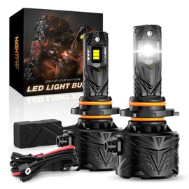 NIGHTEYE Upgraded 𝟗𝟎𝟎𝟓 Light Bulbs - 80000LM 6500K Cool White,240W Super Bright Driving Light,Plug and Play, Fan Cooling,Pack of 2