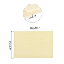 MECCANIXITY 3pcs Basswood Sheet 12 x 8 x 3/8 Inch Unfinished Wood Boards Plywood for Crafts Laser Cutting with Smooth Surfaces