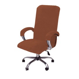 LIFEDX Velvet Plush Office Chair Cover with Armrest, Plain, Stretch Cover for Office Chair, Elastic Chair Covers, Spandex, Office Computer Chair Covers, Removable for Office Chair, Chair Covers,