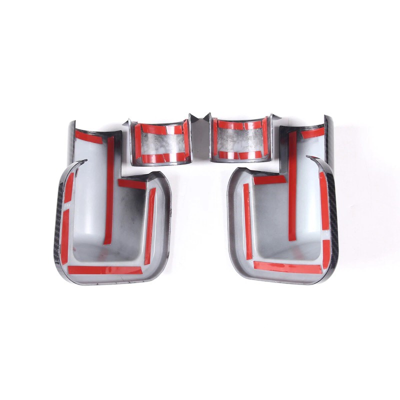 e-power-auto-Trim Carbon ABS Side Rearview Mirror Base Cover Trim For
