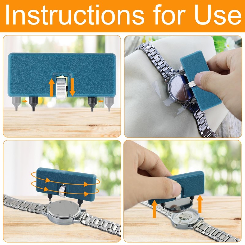 Professional Watch Back Remover Tool, Metal Adjustable Rectangle Watch Back