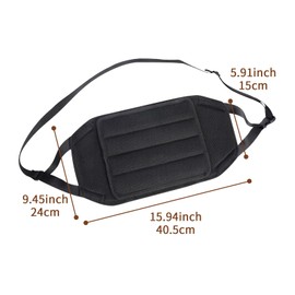 Toguma Airplane Travel Footrest Hammock with Adjustment Belt, Foot Hanger Portable Travel Essentials for Long Trip Desk Foot Rest for Office (Black)