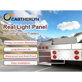 Tail Light Panel Stainless Steel with Four 4.49" and Six 2.76" Light Round Cutouts Rear Light Panel with a Backing PanelSpecification: PL9007ss