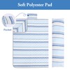 Double Hammock Pad and Pillow Set,78" x 55"Polyester Quilted Hammock